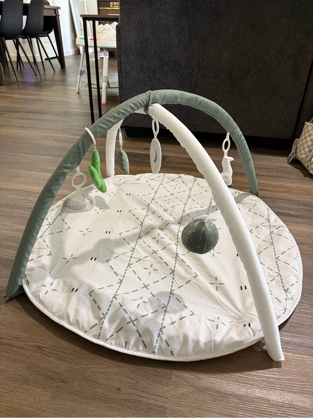 Sage Green Tummy Time Baby Play Gym Aesthetic, Hippie, Aztec, Boho Neutral